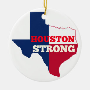 Lone Star "Houston Strong" Ceramic Ornament