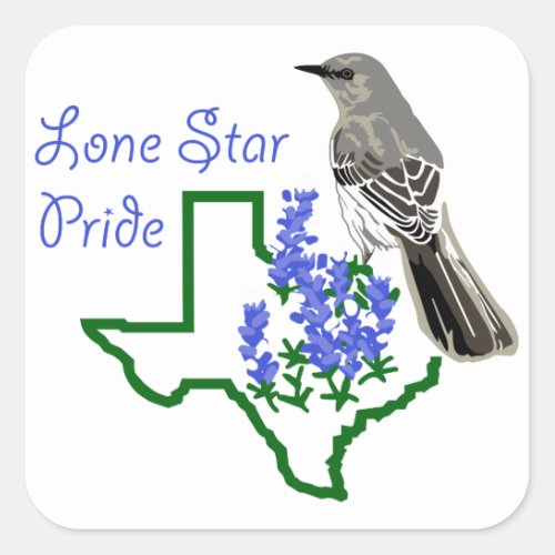 Lone Star Pride Square Sticker