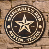 Lone Star Signature Series Wooden Bar Sign (Front)