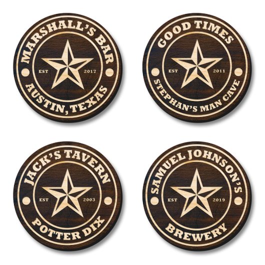 Lone Star Signature Series Wooden Bar Sign (Examples)