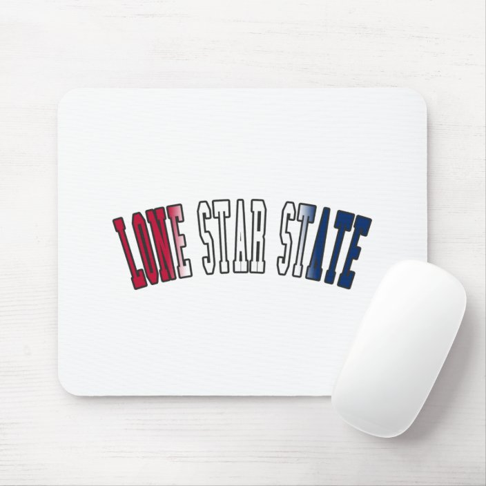 Lone Star State in State Flag Colors Mouse Pad