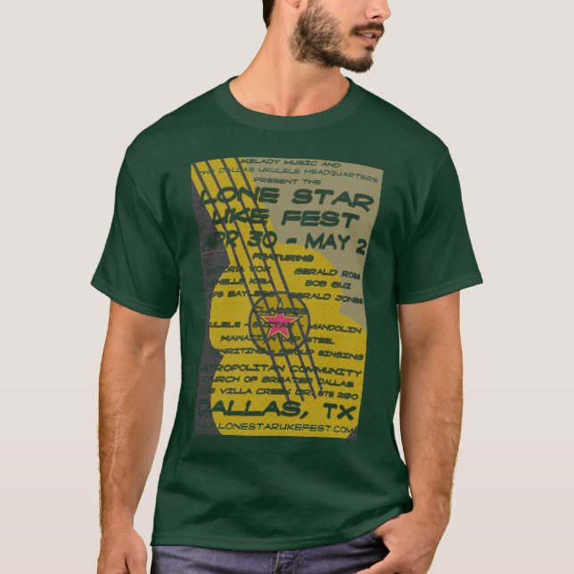Lone Star Uke Fest Poster Art T-Shirt (Front)