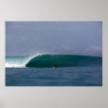 Lone Surfer Sumatra Surfing Poster at Zazzle