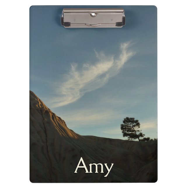 Lone Torrey Pine California Sunset Landscape Clipboard (Front)