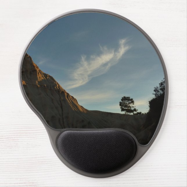 Lone Torrey Pine California Sunset Landscape Gel Mouse Pad (Front)