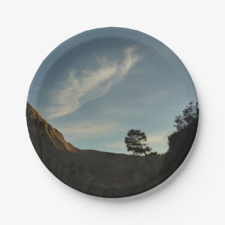 Lone Torrey Pine California Sunset Landscape Paper Plates