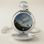 Lone Torrey Pine California Sunset Landscape Pocket Watch