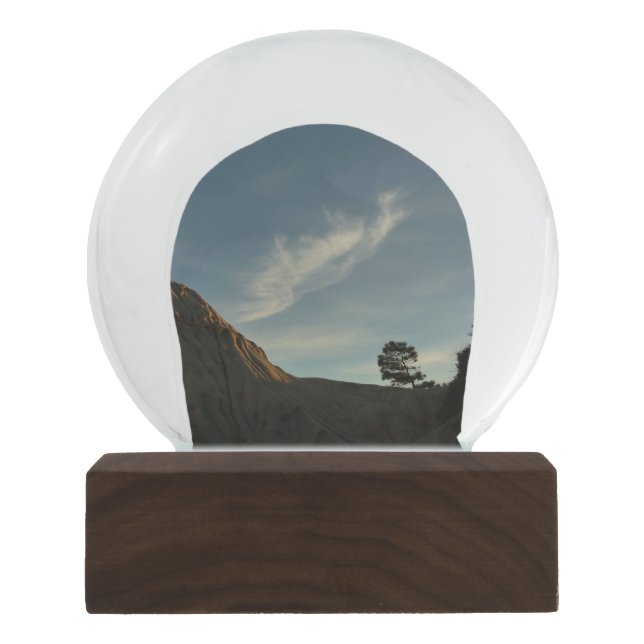 Lone Torrey Pine California Sunset Landscape Snow Globe (Front)