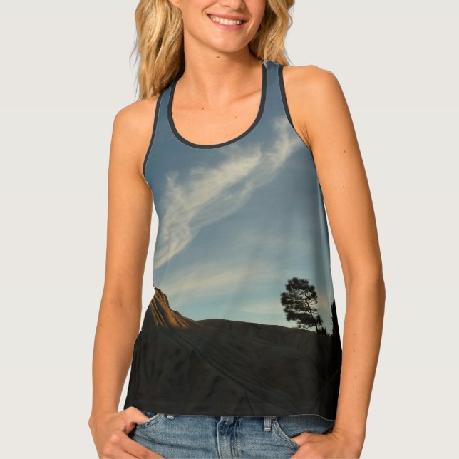 Lone Torrey Pine California Sunset Landscape Tank Top (Front)