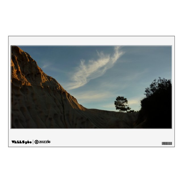 Lone Torrey Pine California Sunset Landscape Wall Decal (Front)