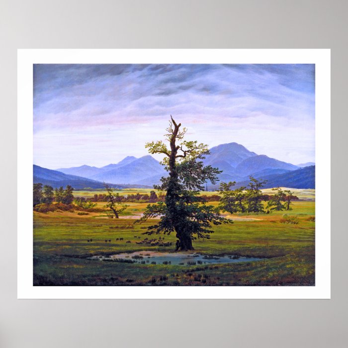 Lone Tree by Caspar David Friedrich   Large Print