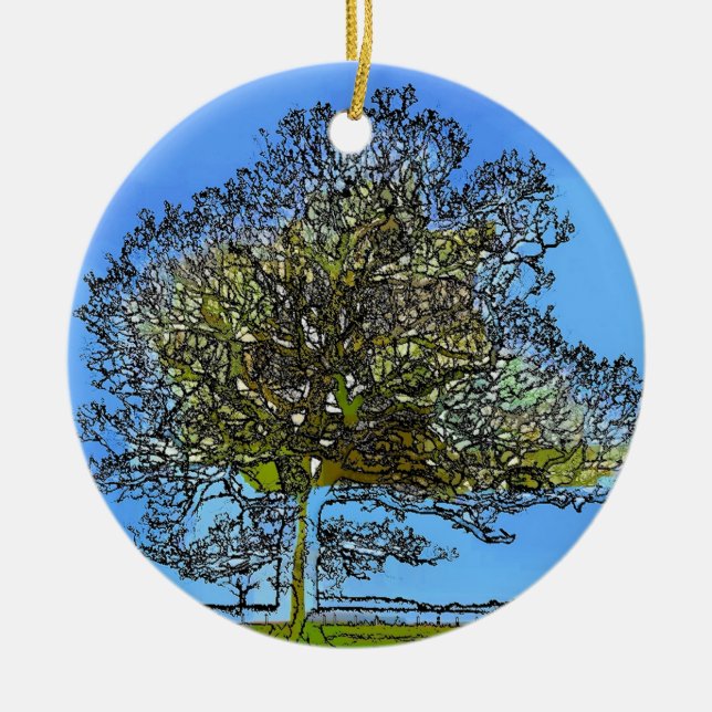 LONE TREE CERAMIC ORNAMENT (Front)