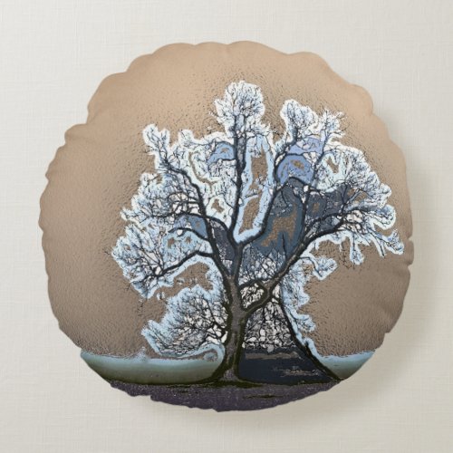 LONE TREE ROUND PILLOW