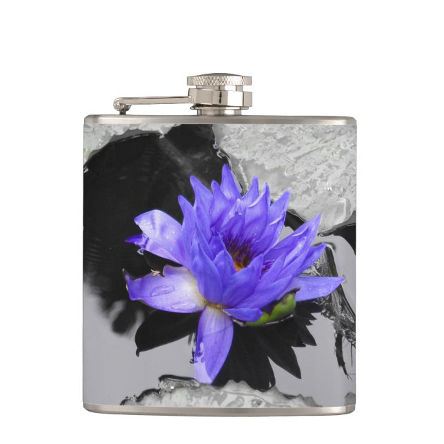 Lone Water Lily Flask (Front)