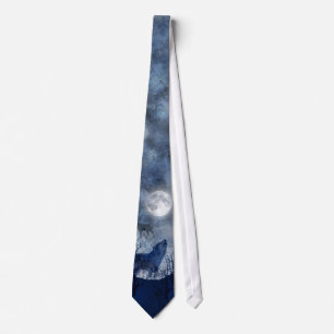 Lone Winter Wolf Neck Tie