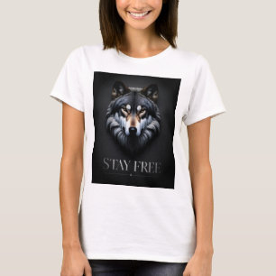 Lone Wolf Design - Stay Free T-Shirt