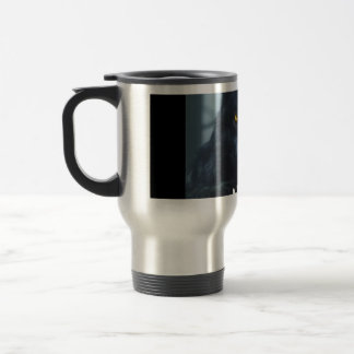 lone wolf design travel mug