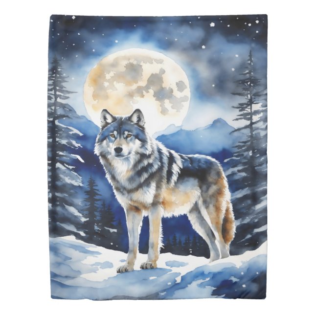 Lone Wolf Duvet Cover (Front)
