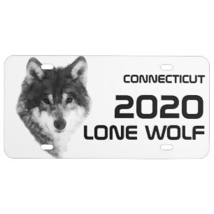 Lone Wolf funny customizable License Plate