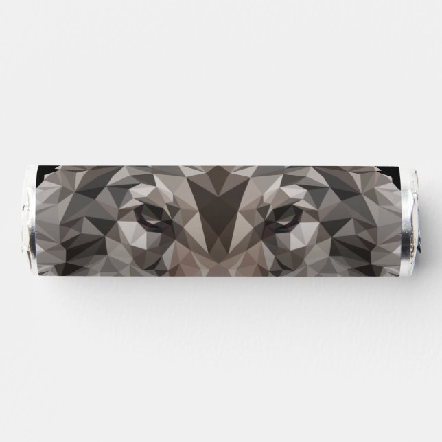 Lone Wolf Geometric Portrait Breath Savers® Mints (Front)