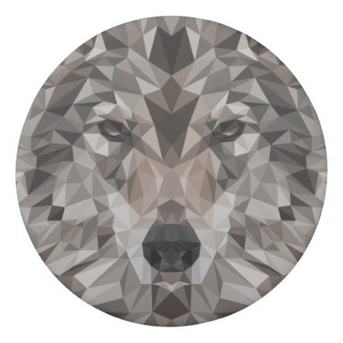 Lone Wolf Geometric Portrait Eraser