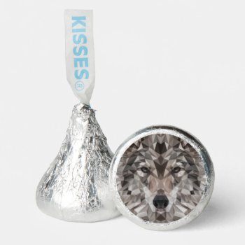 Lone Wolf Geometric Portrait Hershey®'s Kisses® by CandiCreations at Zazzle