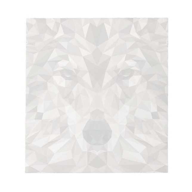 Lone Wolf Geometric Portrait Notepad (Front)