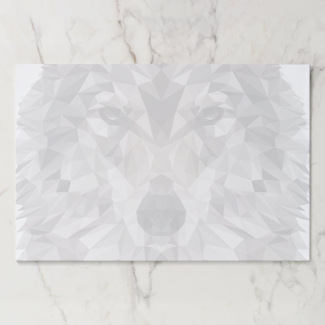 Lone Wolf Geometric Portrait Paper Pad (Front)
