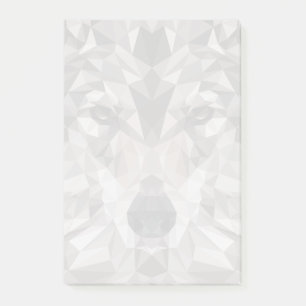 Lone Wolf Geometric Portrait Post-it Notes