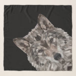 Lone Wolf Geometric Portrait Scarf<br><div class="desc">Remind yourself or someone you love that "you are enough" with this Lone Wolf image. You don't need the approval of the crowd and you can make your own decisions. Be fiercely independent. This geometric wolf stares out her challenge. A true alpha who is loyal to her pack. She is...</div>