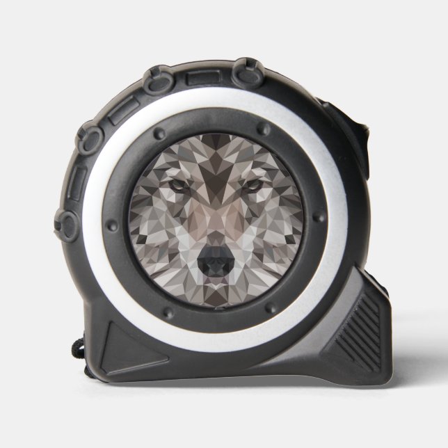 Lone Wolf Geometric Portrait Tape Measure (Front)