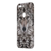 Lone Wolf Geometric Portrait Uncommon Google Pixel Case (Back/Left)