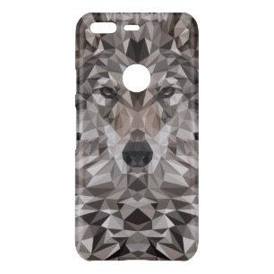 Lone Wolf Geometric Portrait Uncommon Google Pixel Case