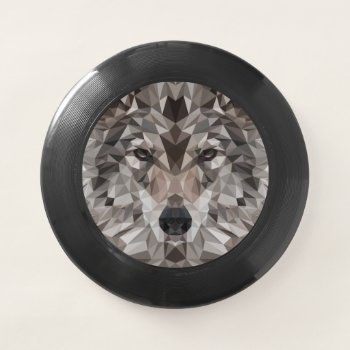 Lone Wolf Geometric Portrait Wham-o Frisbee by CandiCreations at Zazzle