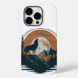 lone wolf howling at the moon Case-Mate iPhone 14 pro case