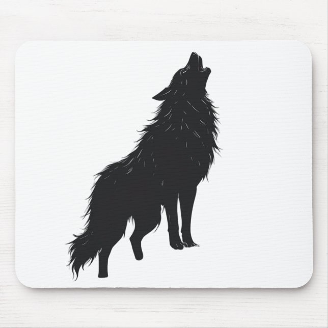 🐺Lone Wolf Howling Design mouse pads (Front)
