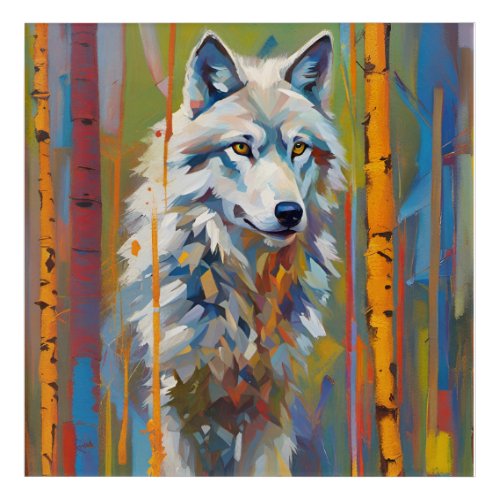 Lone Wolf in the Wilderness Animal Natire Acrylic Print
