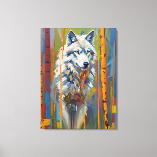 Lone Wolf in the Wilderness Animal Natire Canvas Print