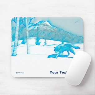 Lone Wolf In WInter Mouse Pad