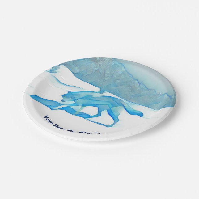 Lone Wolf In WInter Paper Plates (Angled)