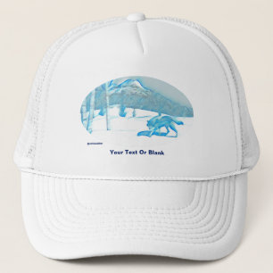 Lone Wolf In Winter Trucker Hat