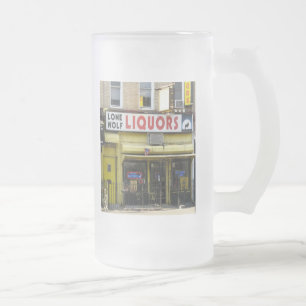 Lone Wolf Liquors Frosted Mug