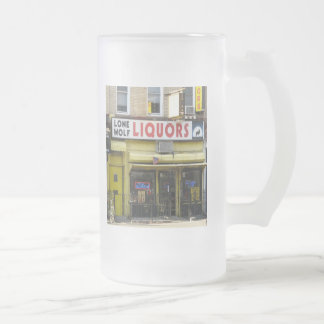 Lone Wolf Liquors Frosted Mug