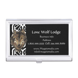 Lone Wolf Lodge Custom Business Card Case