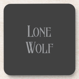 Lone Wolf Male Sigma Modern Minimalist Beverage Coaster