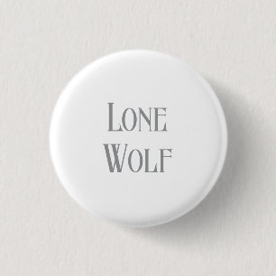 Lone Wolf Male Sigma Modern Minimalist Button