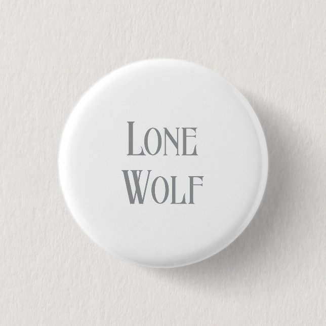 Lone Wolf Male Sigma Modern Minimalist Button (Front)