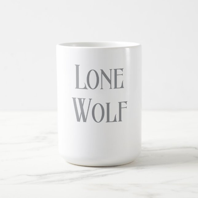 Lone Wolf Male Sigma Modern Minimalist Coffee Mug (Center)