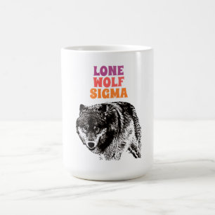 Lone Wolf Male Sigma Modern Minimalist Coffee Mug