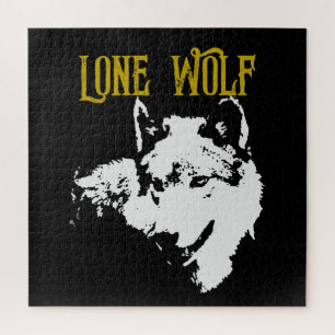 Lone Wolf Male Sigma Modern Minimalist Jigsaw Puzzle